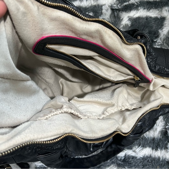 Elliott Lucca Black Studded Oversized Purse EUC - Picture 6 of 7